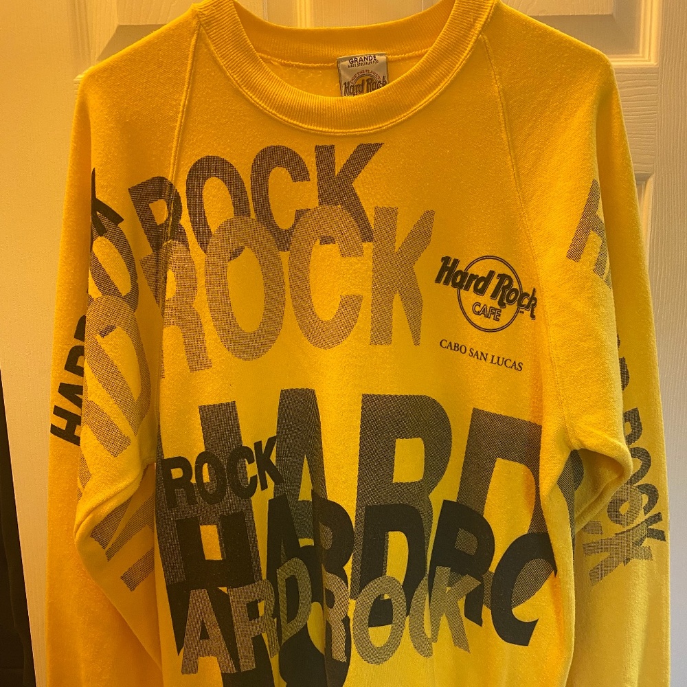 Hard Rock Cafe Cabo San Lucas Golden Sweatshirt